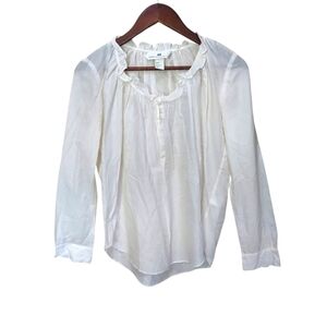 NWOT H&M Cotton Silk Long Sleeve Tunic Blouse Spring Collection 2014